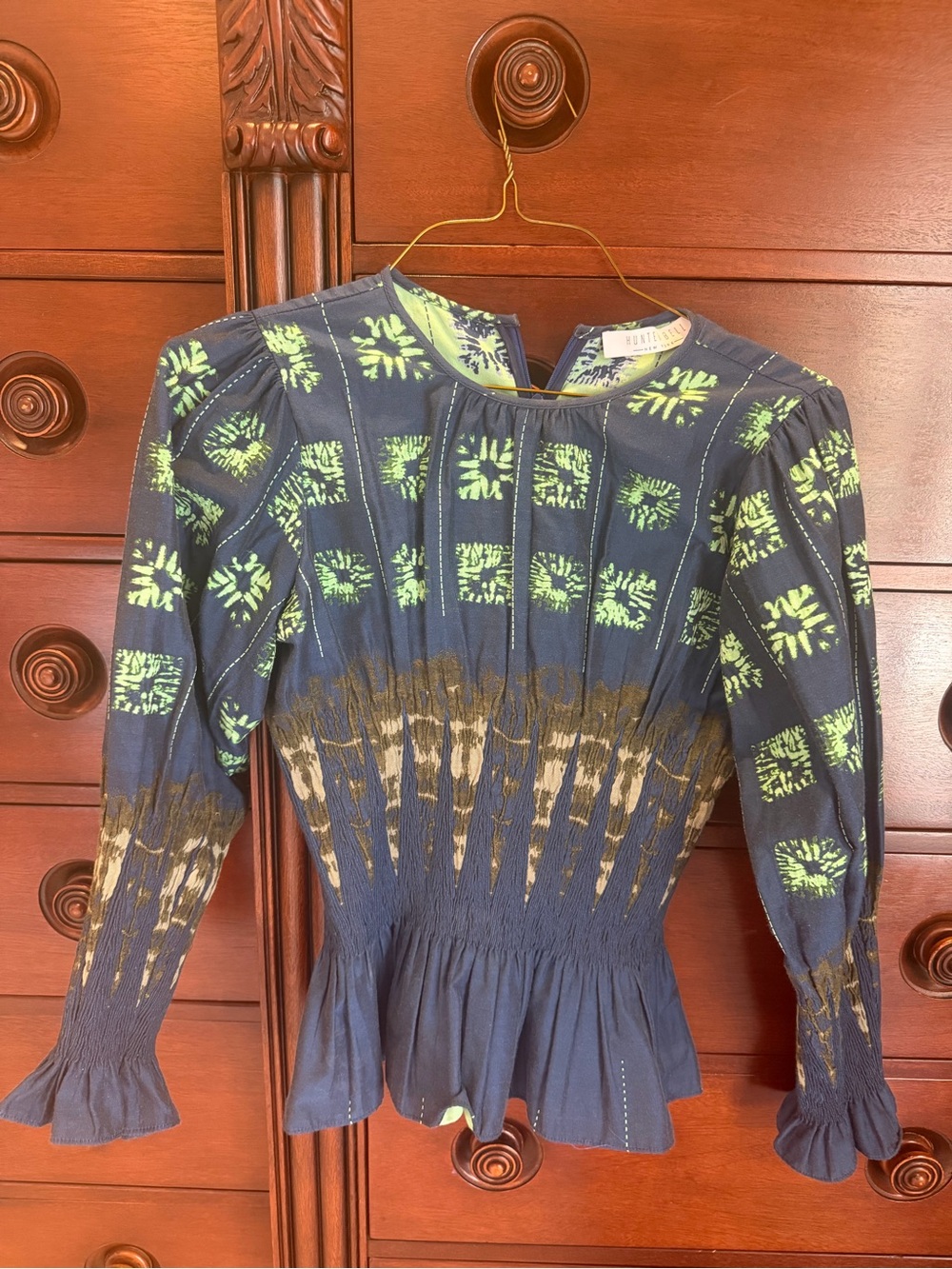Hunter Bell Navy Blue Long Sleeve Top